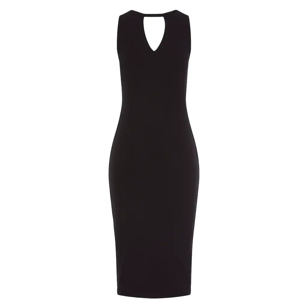 Buffalo Midikleid Aus Weicher Rippware Mit Cut-Out Am Ausschnitt Sommerkleid