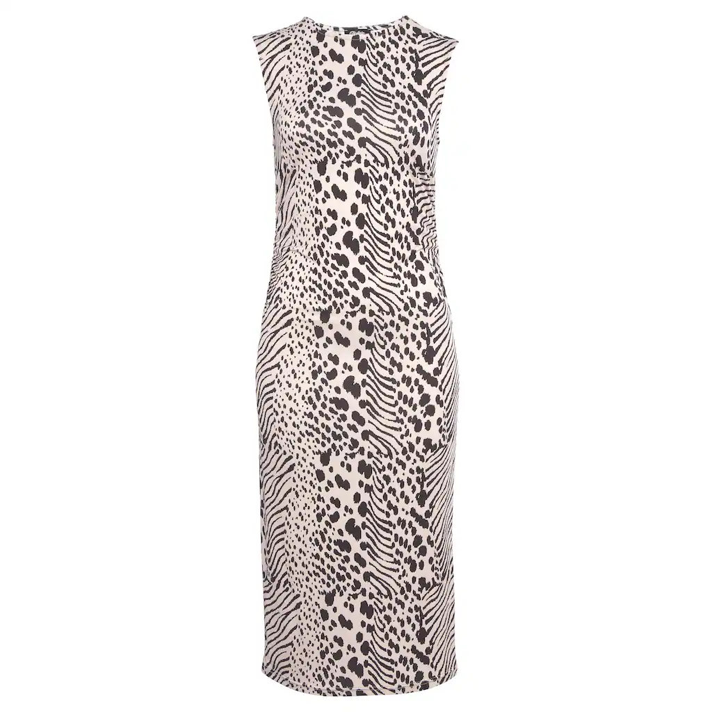 Buffalo Midikleid Mit Animalprint Druckkleid Modisch