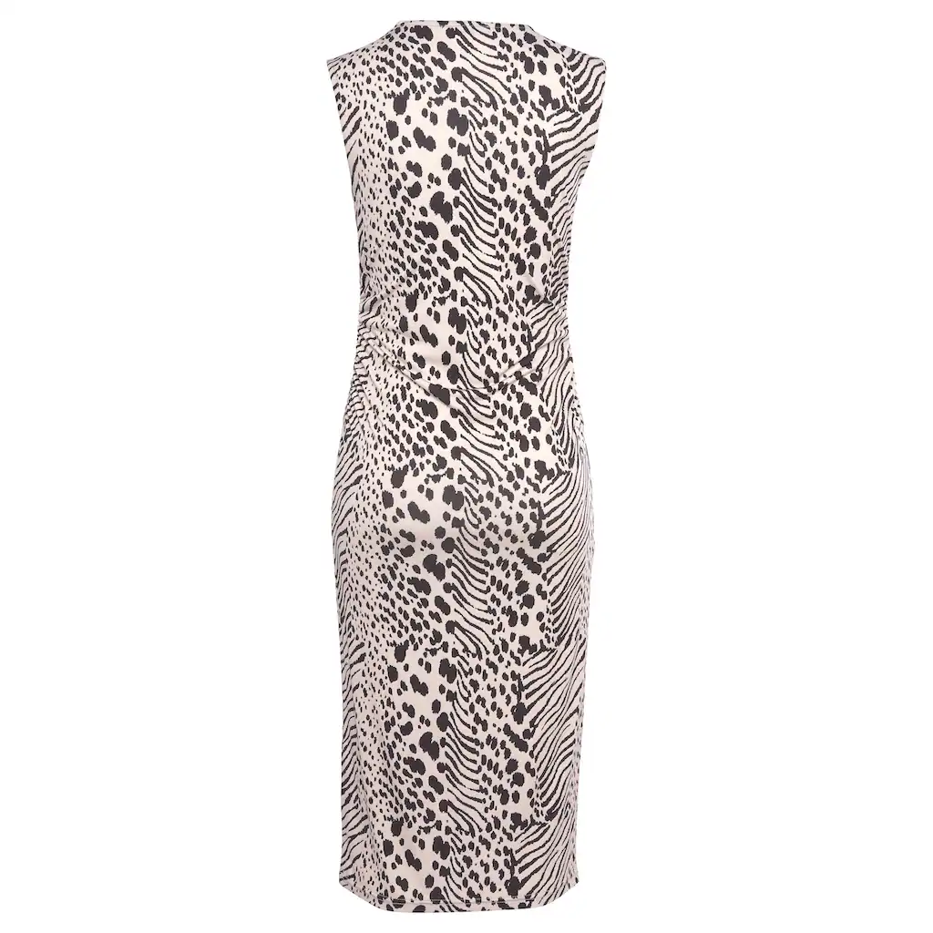 Buffalo Midikleid Mit Animalprint Druckkleid Modisch