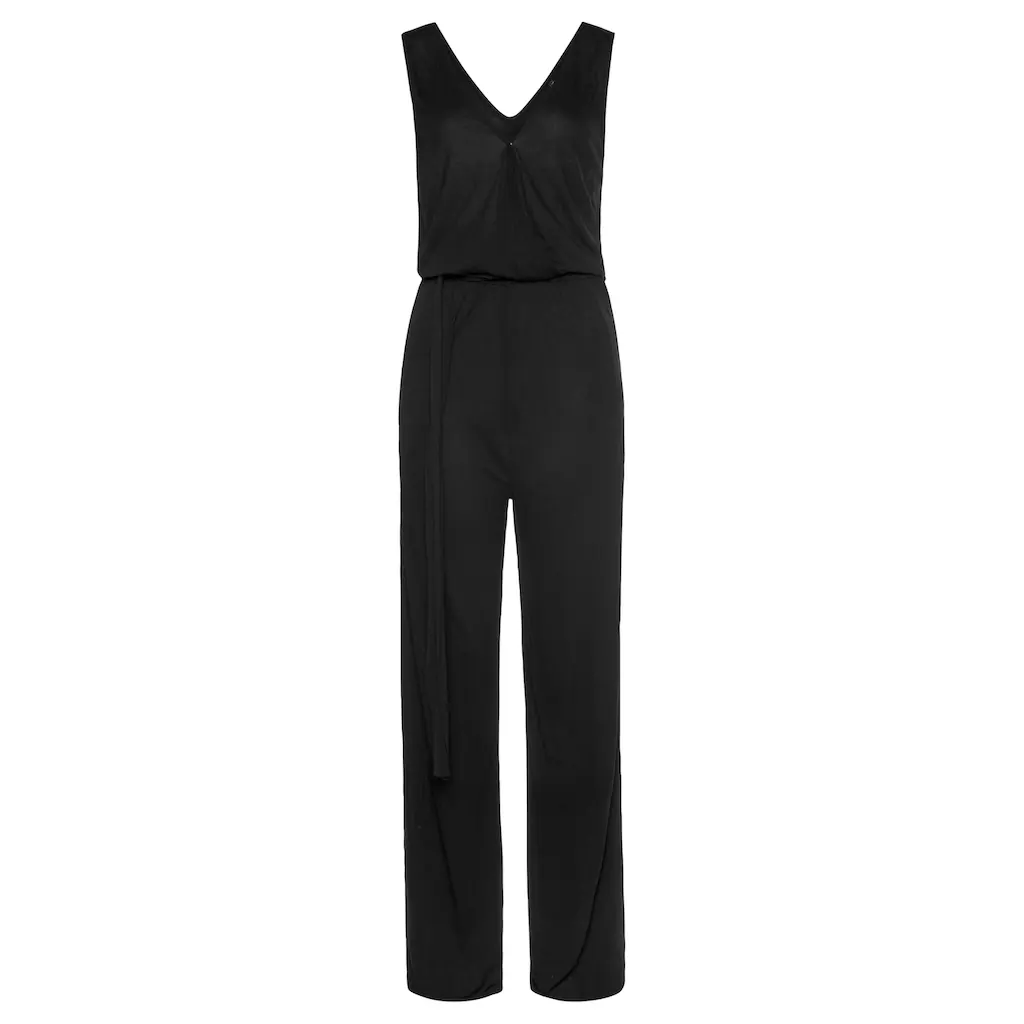 Buffalo Overall (mit Bindegürtel) Und Weitem Bein Casual Jumpsuit Mit Taschen