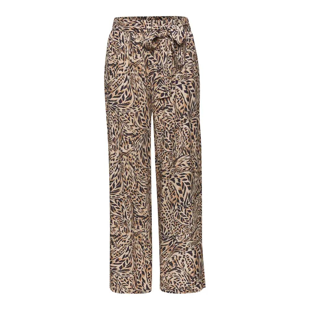 Buffalo Palazzohose Aus Gewebter Viskose Stoffhose Mit Taschen Und Gürtel Sommerhose