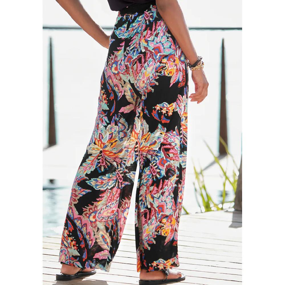 Buffalo Palazzohose Aus Viskosejersey Im Alloverprint Mit Taschen