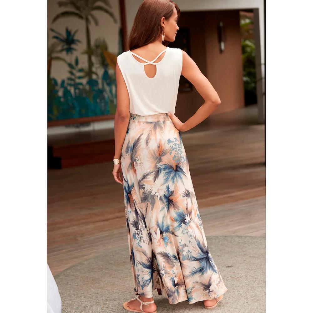 Buffalo Shirttop Mit Zierbändern Hinten Sommerliches Jerseytop Basic