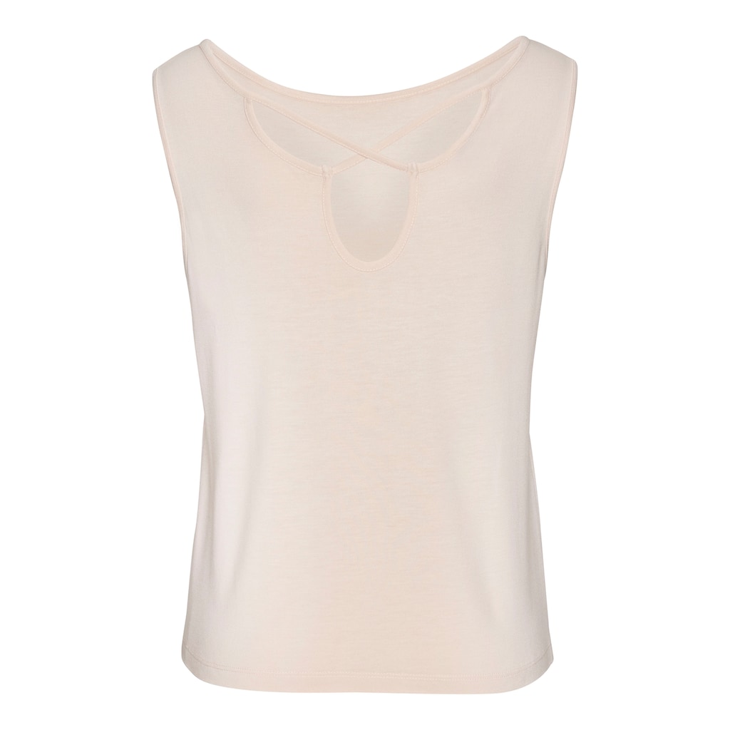 Buffalo Shirttop Mit Zierbändern Hinten Sommerliches Jerseytop Basic