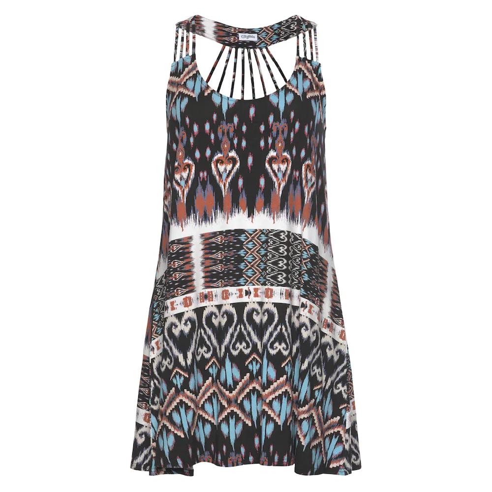 Buffalo Strandkleid Mit Besonderem Trägerdesign Und Ethnoprint Minikleid Sommerkleid