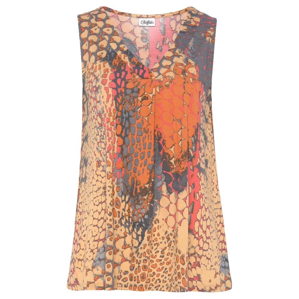 Buffalo Strandtop Mit Animalprint Sommerliches Blusentop Mit V-Ausschnitt