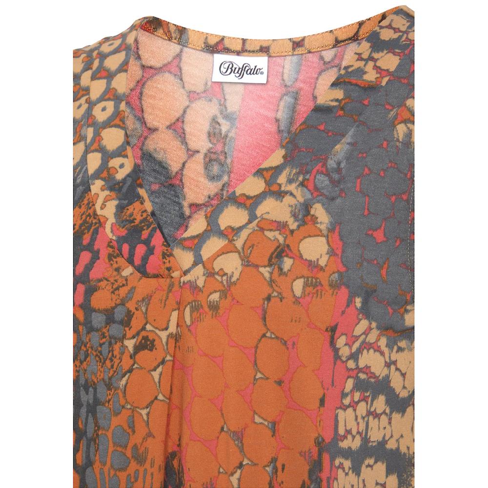 Buffalo Strandtop Mit Animalprint Sommerliches Blusentop Mit V-Ausschnitt