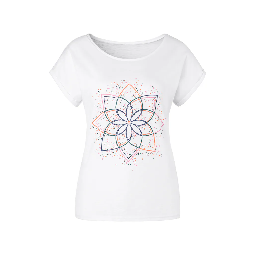 Buffalo T-Shirt »mit Modischem Frontdruck« Aus Weicher Baumwoll-Qualität