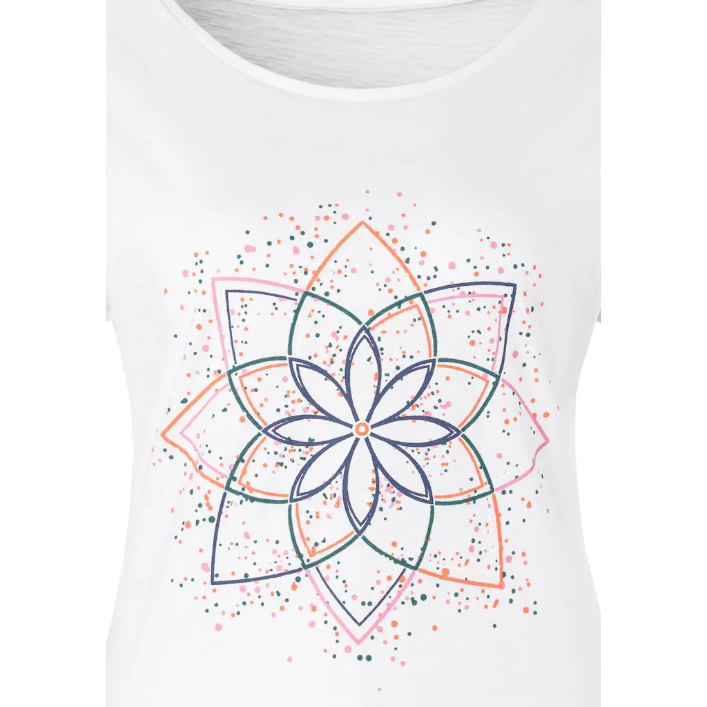 Buffalo T-Shirt »mit Modischem Frontdruck« Aus Weicher Baumwoll-Qualität