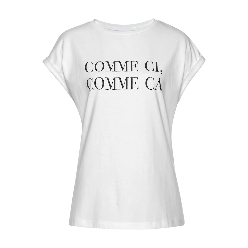 Buffalo T-Shirt Mit Print Kurzarmshirt Aus Baumwolle Lockere Passform