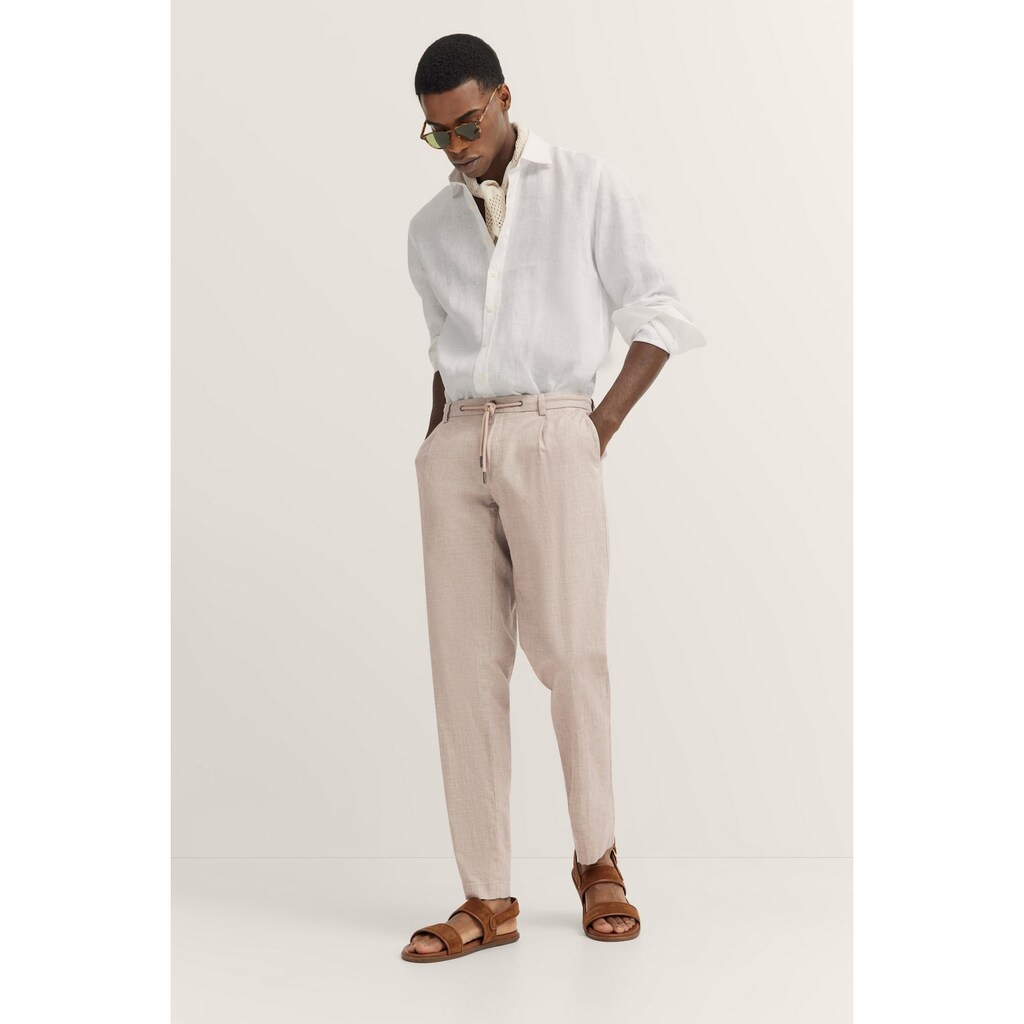 Bugatti Bundfaltenhose Mit Baumwoll-Leinen-Mix ▷ Bestellen
