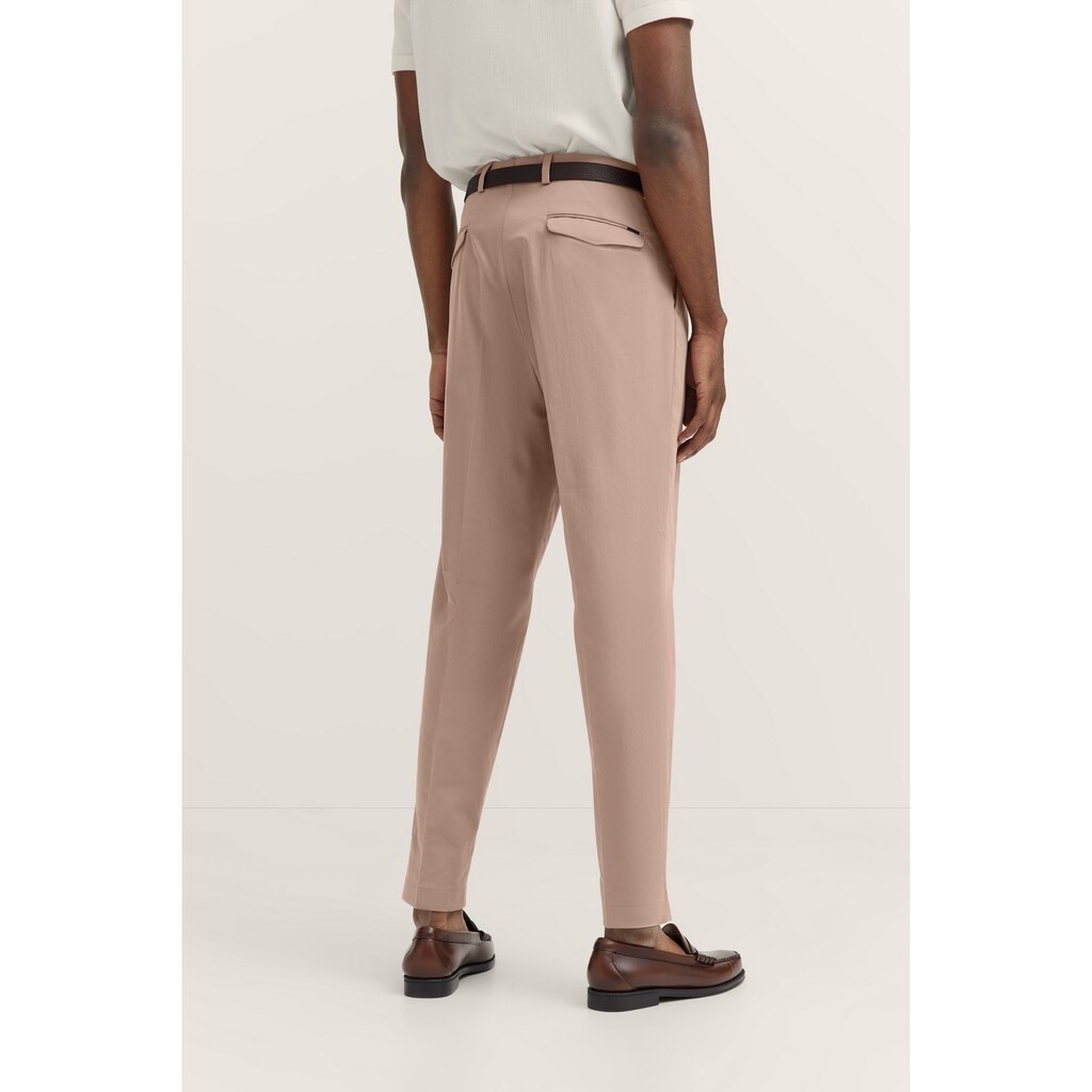 Bugatti Bundfaltenhose Mit Satin-Stretch