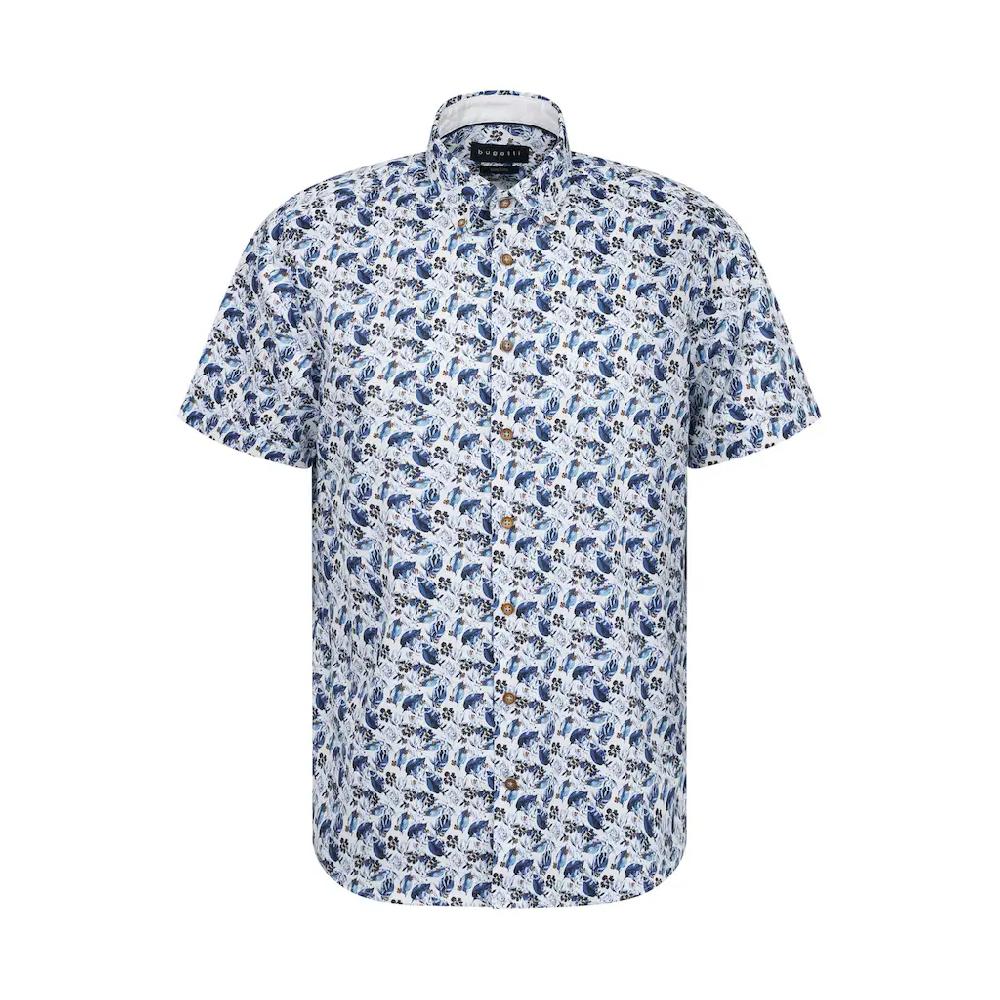 Bugatti Kurzarmhemd Aus Satin-Twill