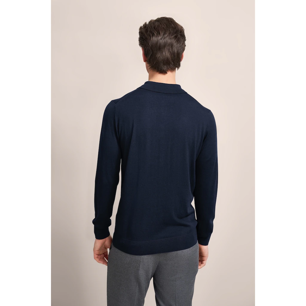Bugatti Langarm-Poloshirt In Moderner Optik ▷ Für