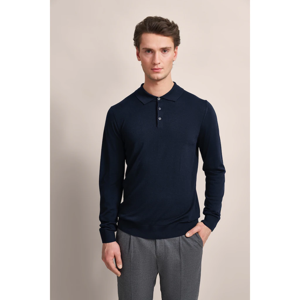 bugatti Langarm-Poloshirt in moderner Optik ▷ für