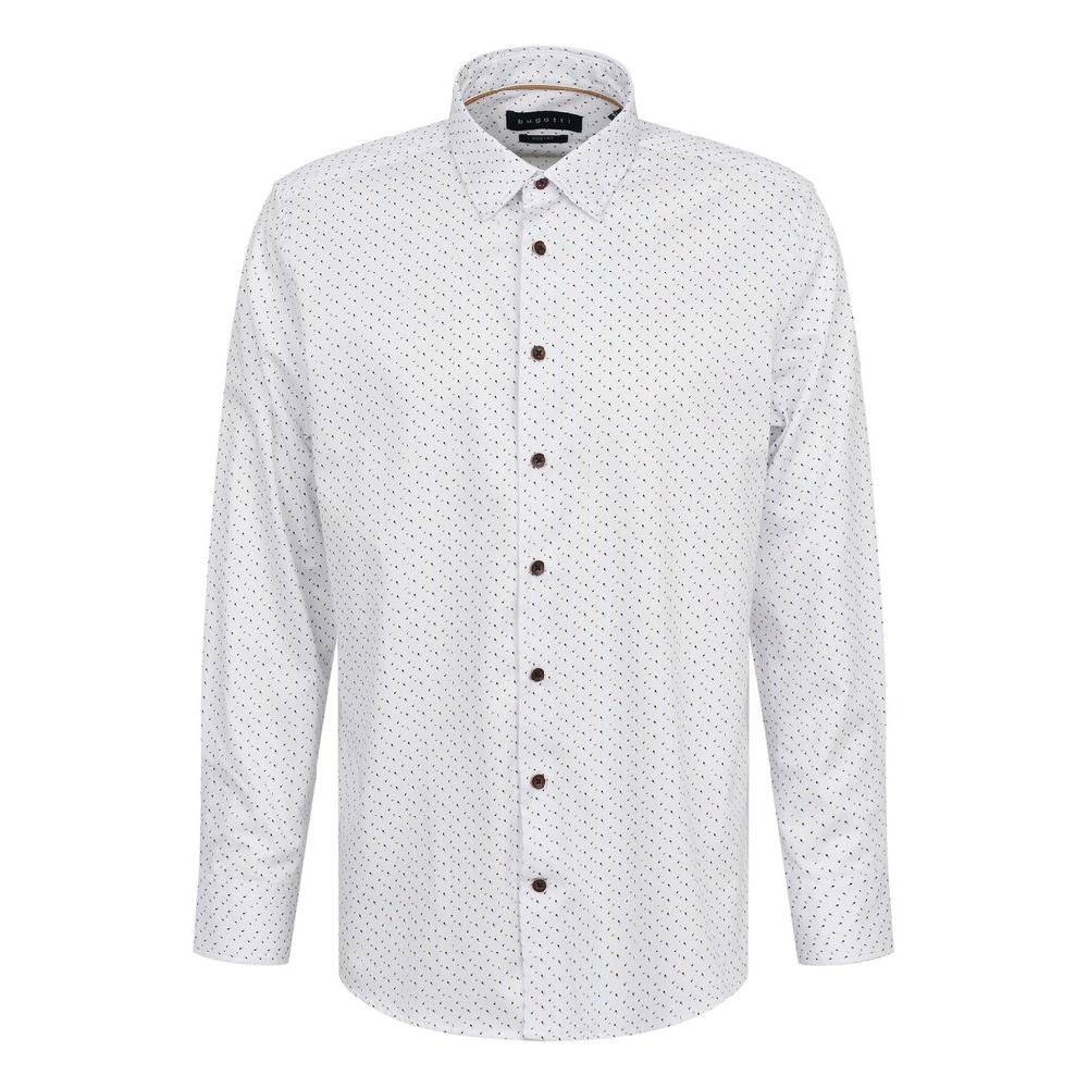 Bugatti Langarmhemd In Satinoptik Und Mit Under-Button-Down Kragen ▷ Für
