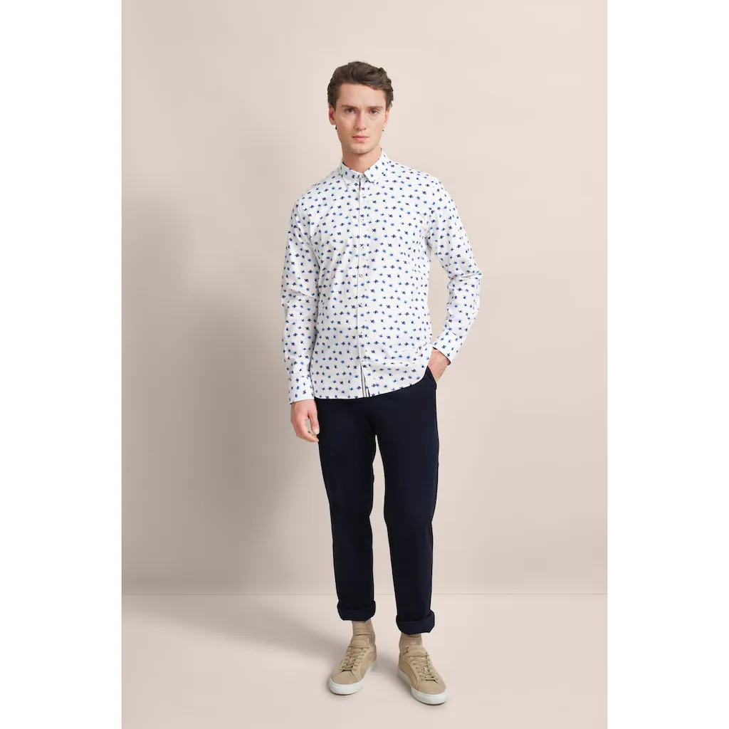 Bugatti Langarmhemd Mit Print ▷ Kaufen