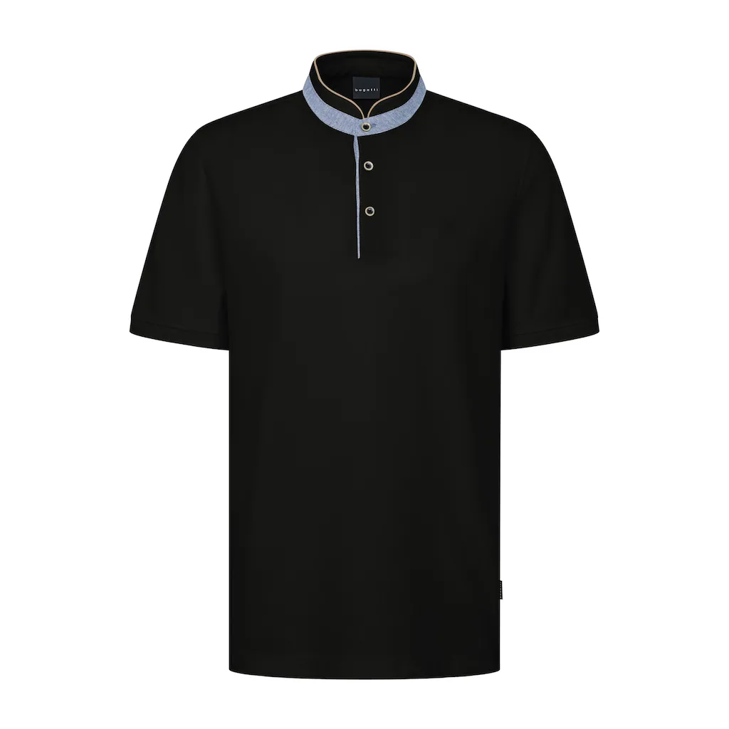 bugatti Poloshirt mit Stehkragen