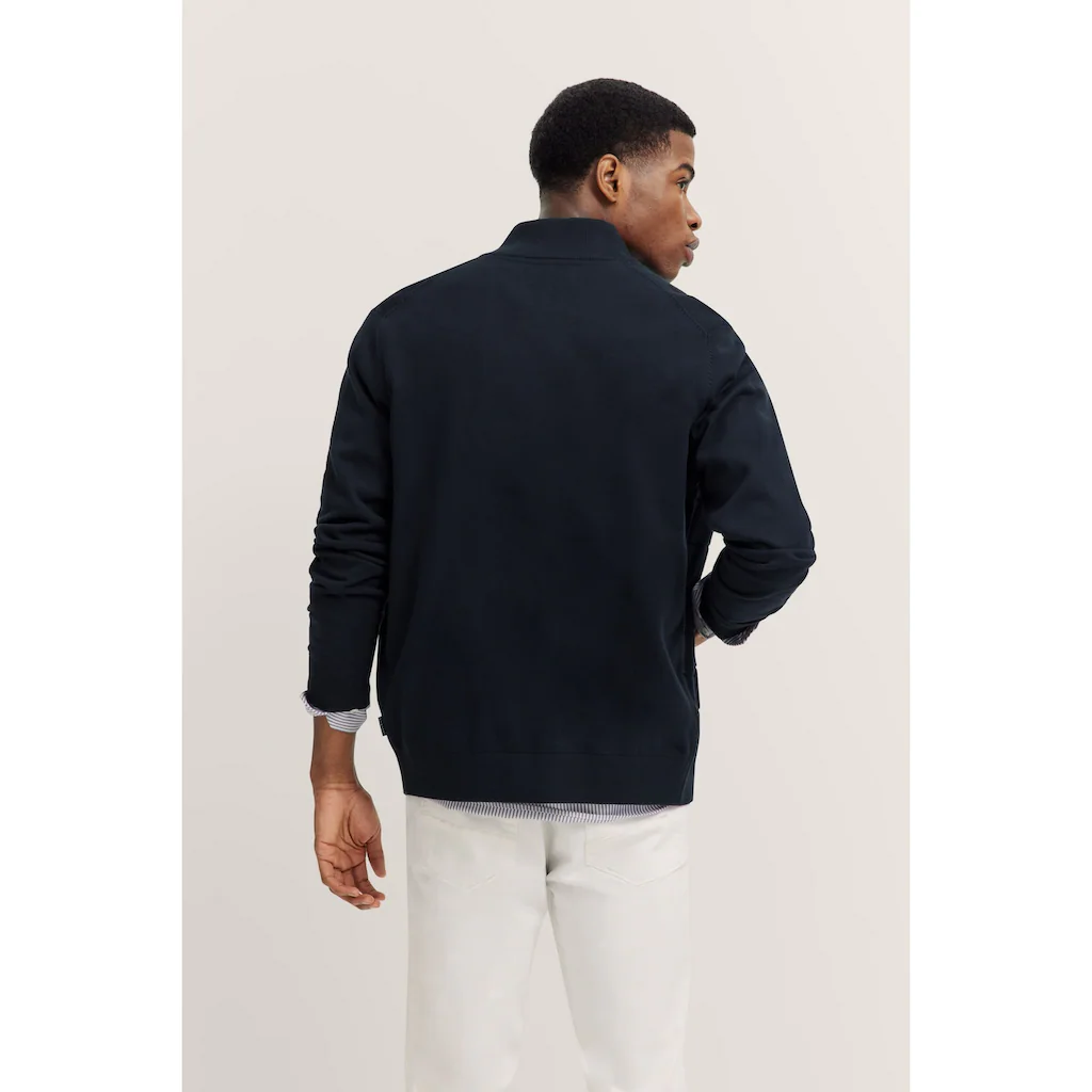 Bugatti Strickjacke Mit Reißverschluss