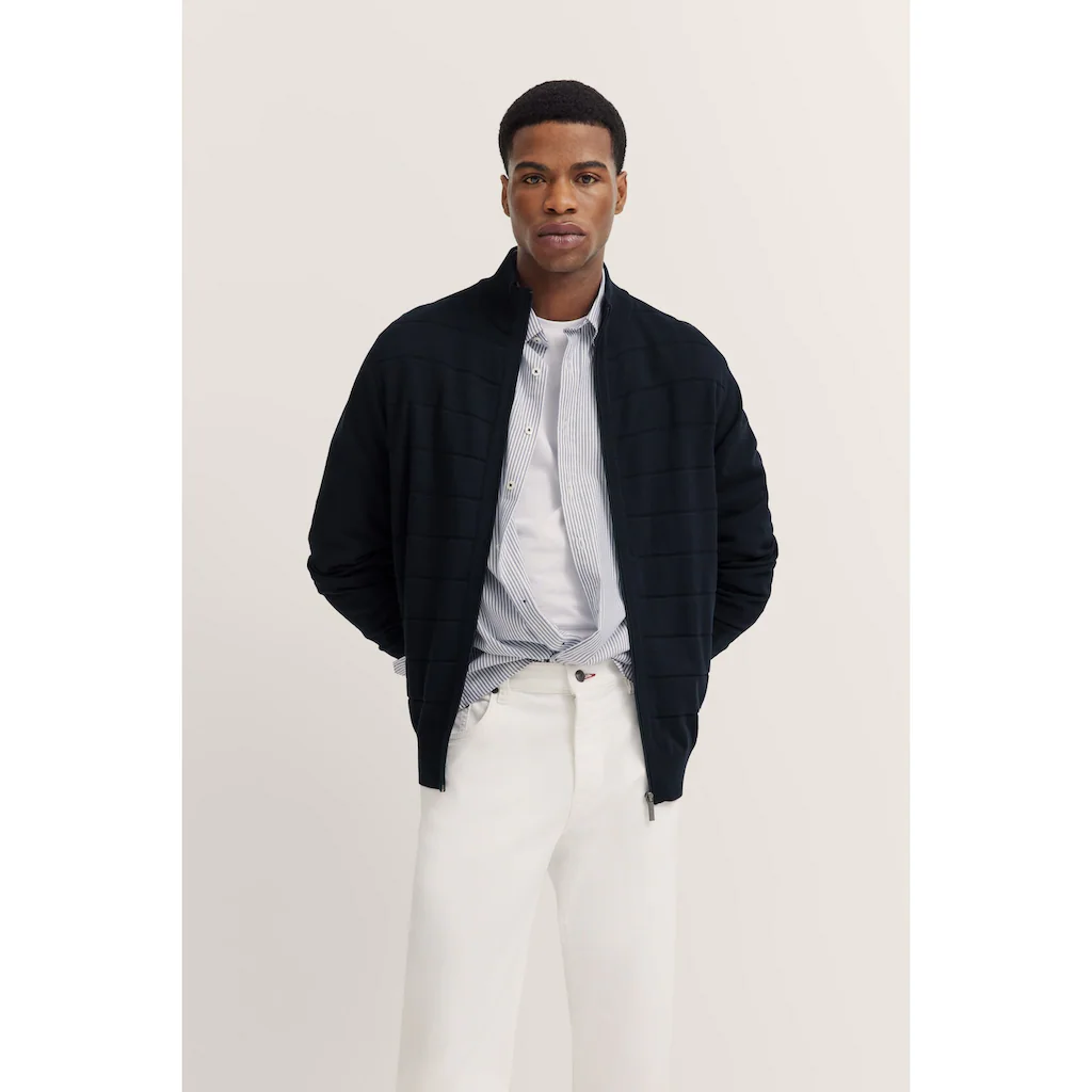 bugatti Strickjacke mit Reißverschluss
