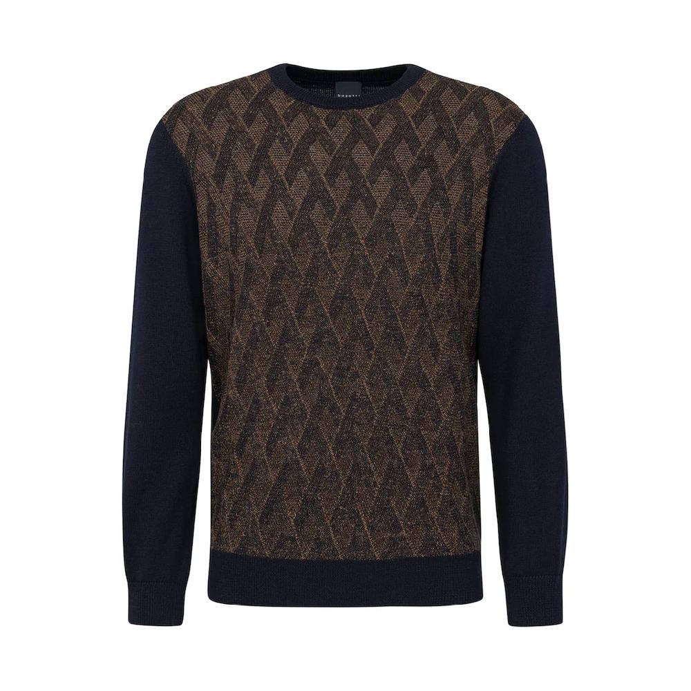 Bugatti Strickpullover Mit 2-farbigem Rautenmuster ▷ Für