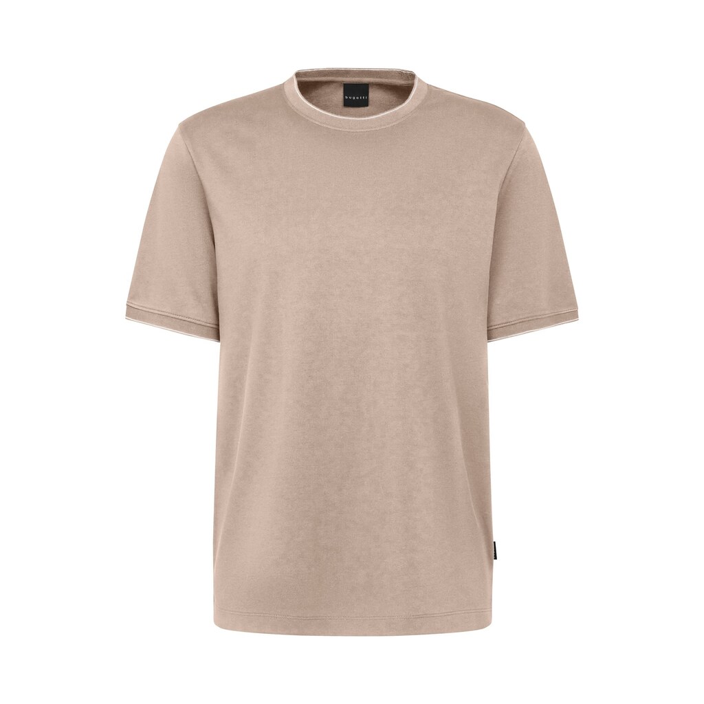 bugatti T-Shirt aus Baumwoll-Mischung