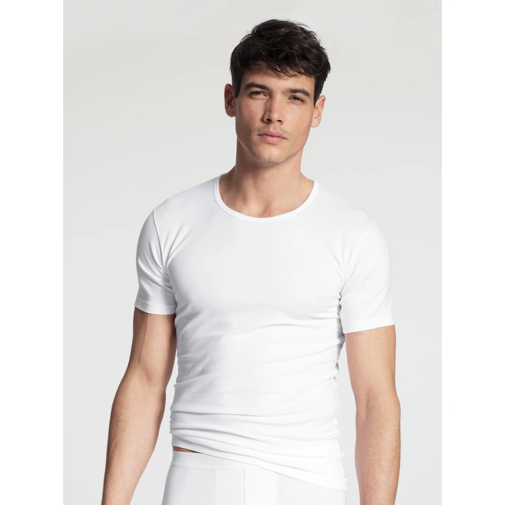 CALIDA T-Shirt »Natural Benefit« (2er Pack) Mit Rundhals-Ausschnitt Und Perfekte Passform