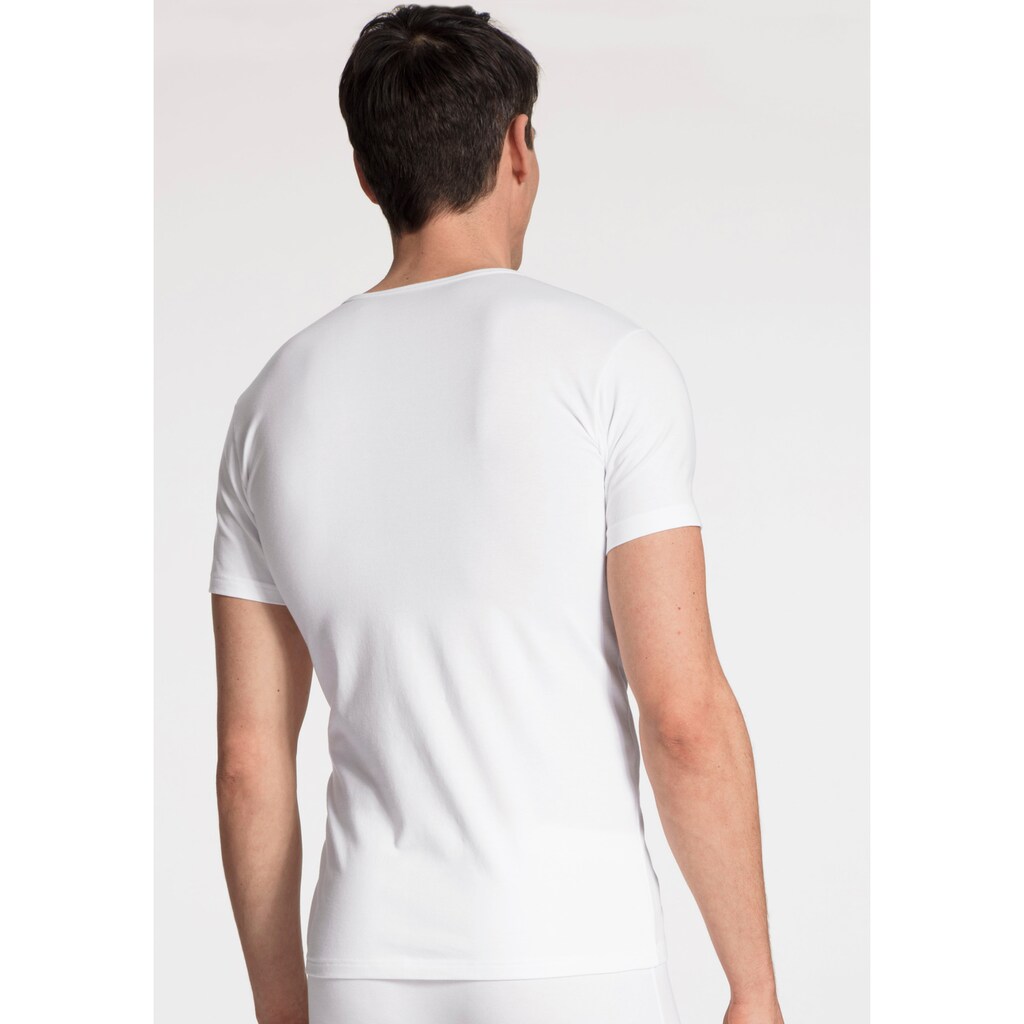 CALIDA T-Shirt »Natural Benefit« (2er Pack) Mit Rundhals-Ausschnitt Und Perfekte Passform