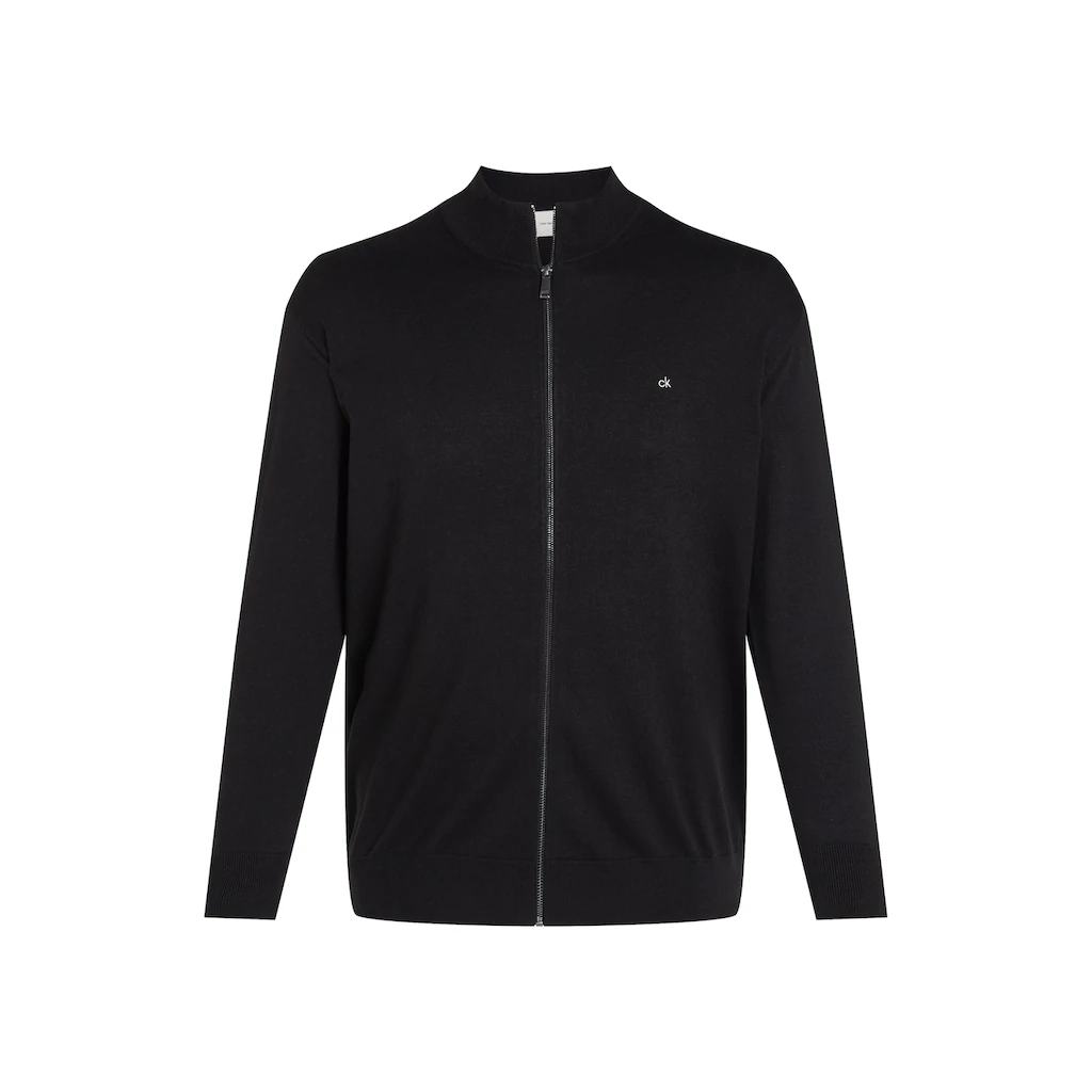 Calvin Klein Big&Tall Sweatshirt »BT_COTTON SILK BLEND ZIP JACKET« in Großen Größen mit Logoprint ▷ bestellen