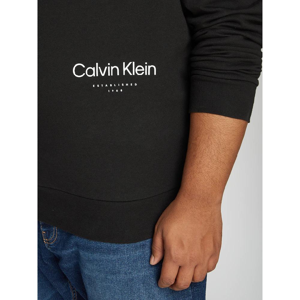 Calvin Klein Big&Tall Sweatshirt »BT_OFF PLACEMENT LOGO SWEATSHIRT« In Großen Größen Mit Logoschriftzug ▷ Kaufen