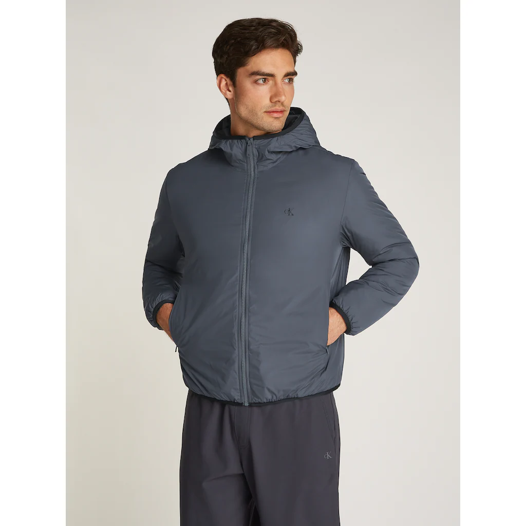 Calvin Klein Jeans Allwetterjacke »HI-NECK JACKET« mit Kapuze Logodruck Kapuze ▷ für
