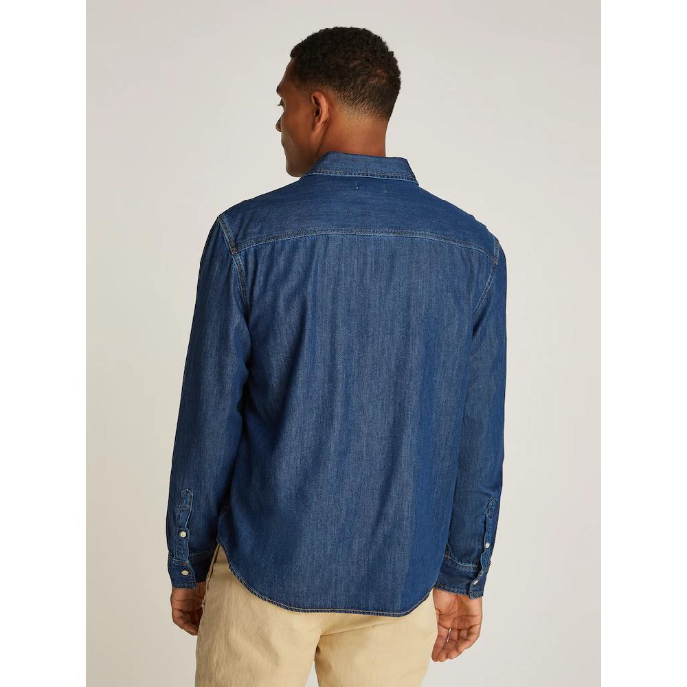 Calvin Klein Jeans Jeanshemd »REGULAR DENIM SHIRT« Logostickerei Brusttasche