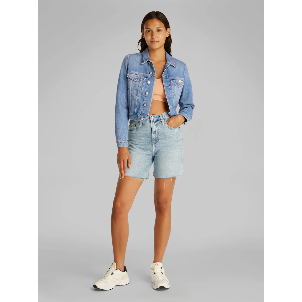 Calvin Klein Jeans Jeansjacke »CROPPED 90'S DENIM TRUCKER« In Hellblauer Waschung