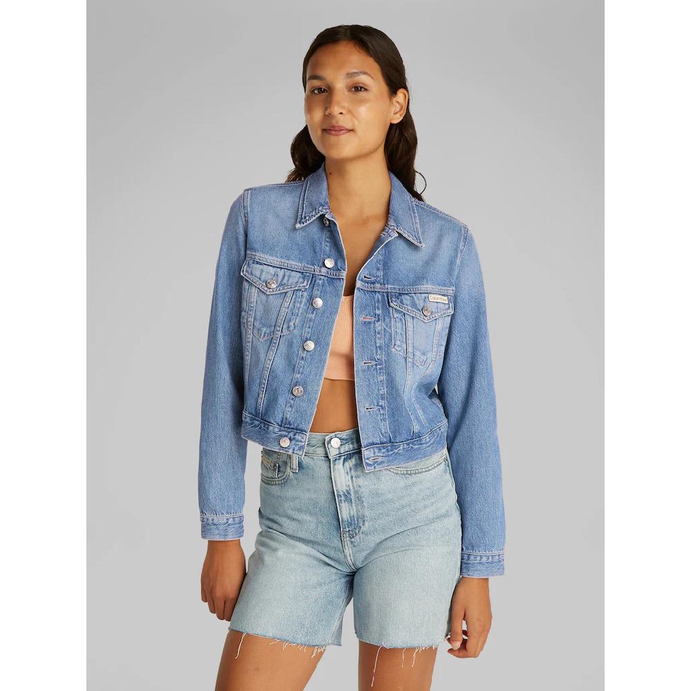 Calvin Klein Jeans Jeansjacke »CROPPED 90'S DENIM TRUCKER« in hellblauer Waschung