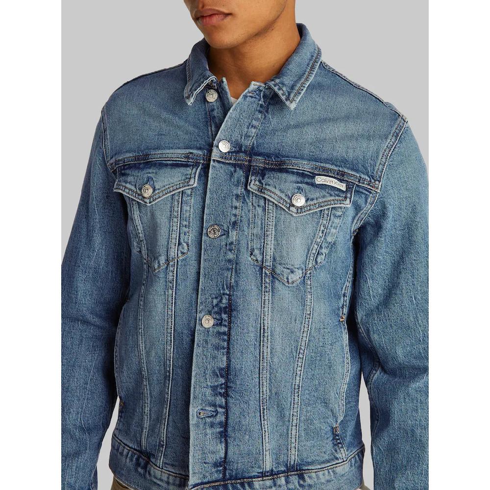 Calvin Klein Jeans Jeansjacke »SLIM DENIM JACKET« In Dunkelblauer Waschung ▷ Kaufen