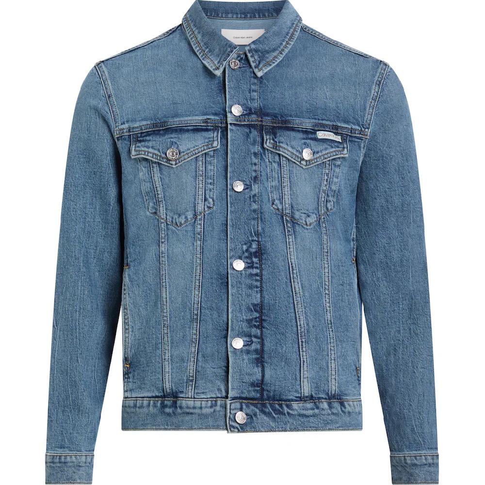 Calvin Klein Jeans Jeansjacke »SLIM DENIM JACKET« In Dunkelblauer Waschung ▷ Kaufen