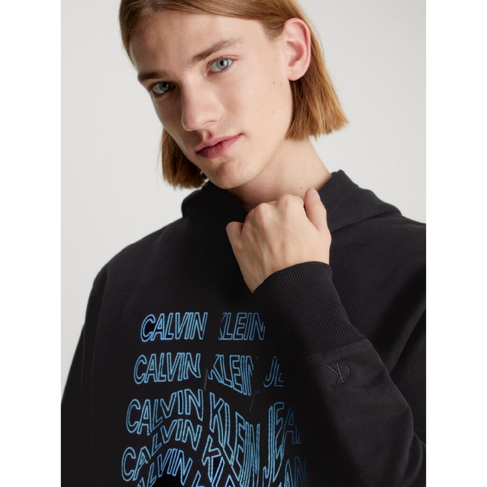 Calvin Klein Jeans Kapuzensweatshirt »INSTITUTIONAL WARP HOODIE« Mit Logodruck ▷ Bestellen
