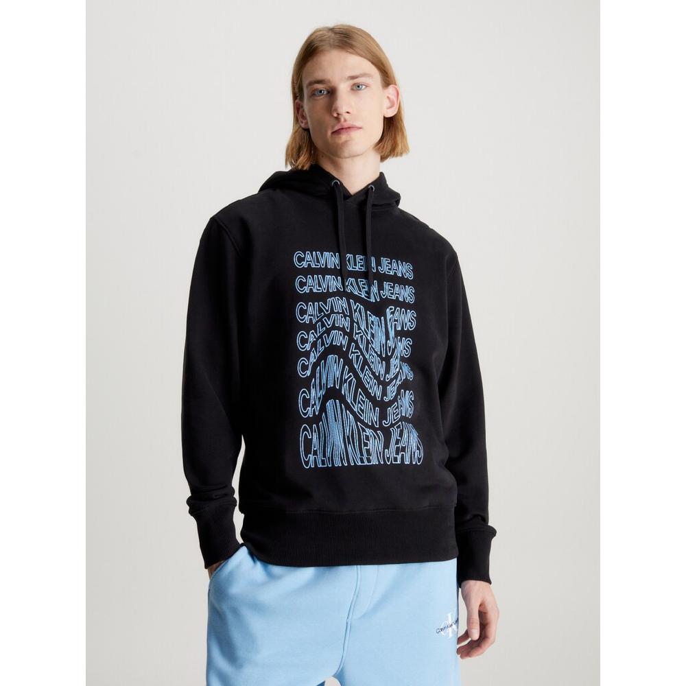 Calvin Klein Jeans Kapuzensweatshirt »INSTITUTIONAL WARP HOODIE« mit Logodruck ▷ bestellen