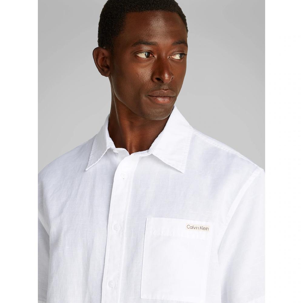 Calvin Klein Jeans Kurzarmhemd »LINEN COTTON S/S SHIRT« Mit Brusttasche