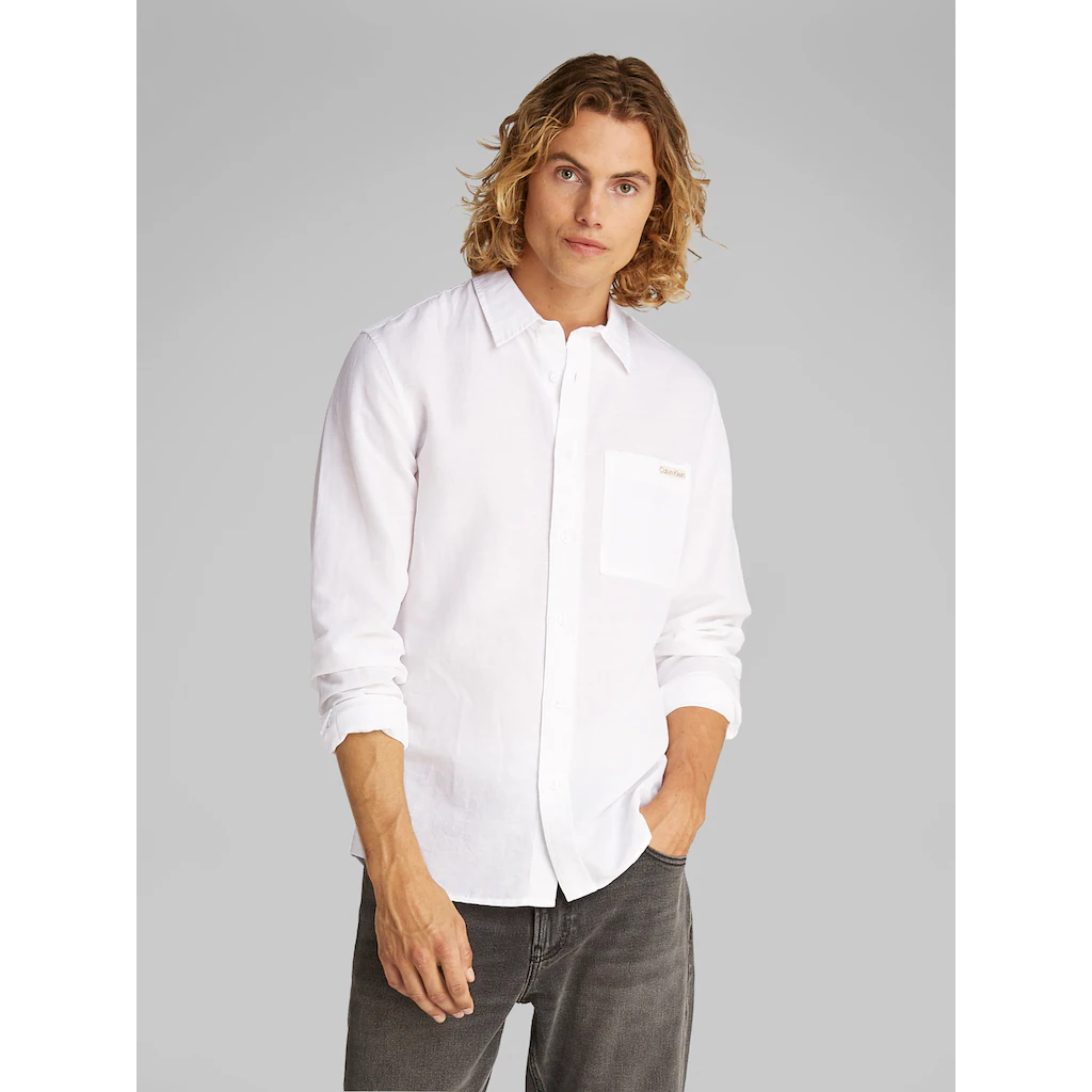 Calvin Klein Jeans Leinenhemd »LINEN COTTON SHIRT« mit Brusttasche