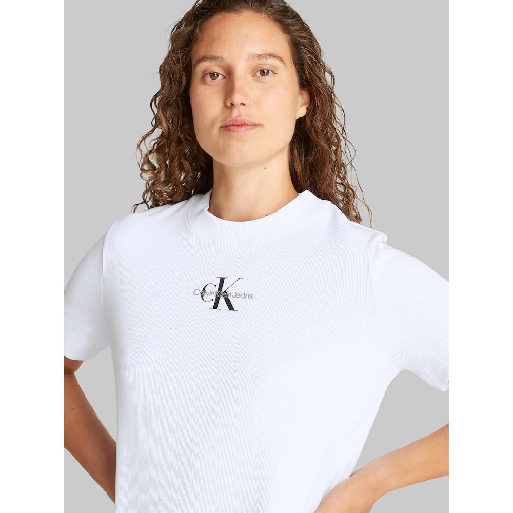 Calvin Klein Jeans Midikleid »MONOLOGO LONG RIB TEE DRESS« Mit Logo
