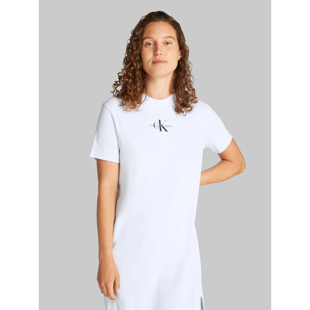 Calvin Klein Jeans Midikleid »MONOLOGO LONG RIB TEE DRESS« mit Logo