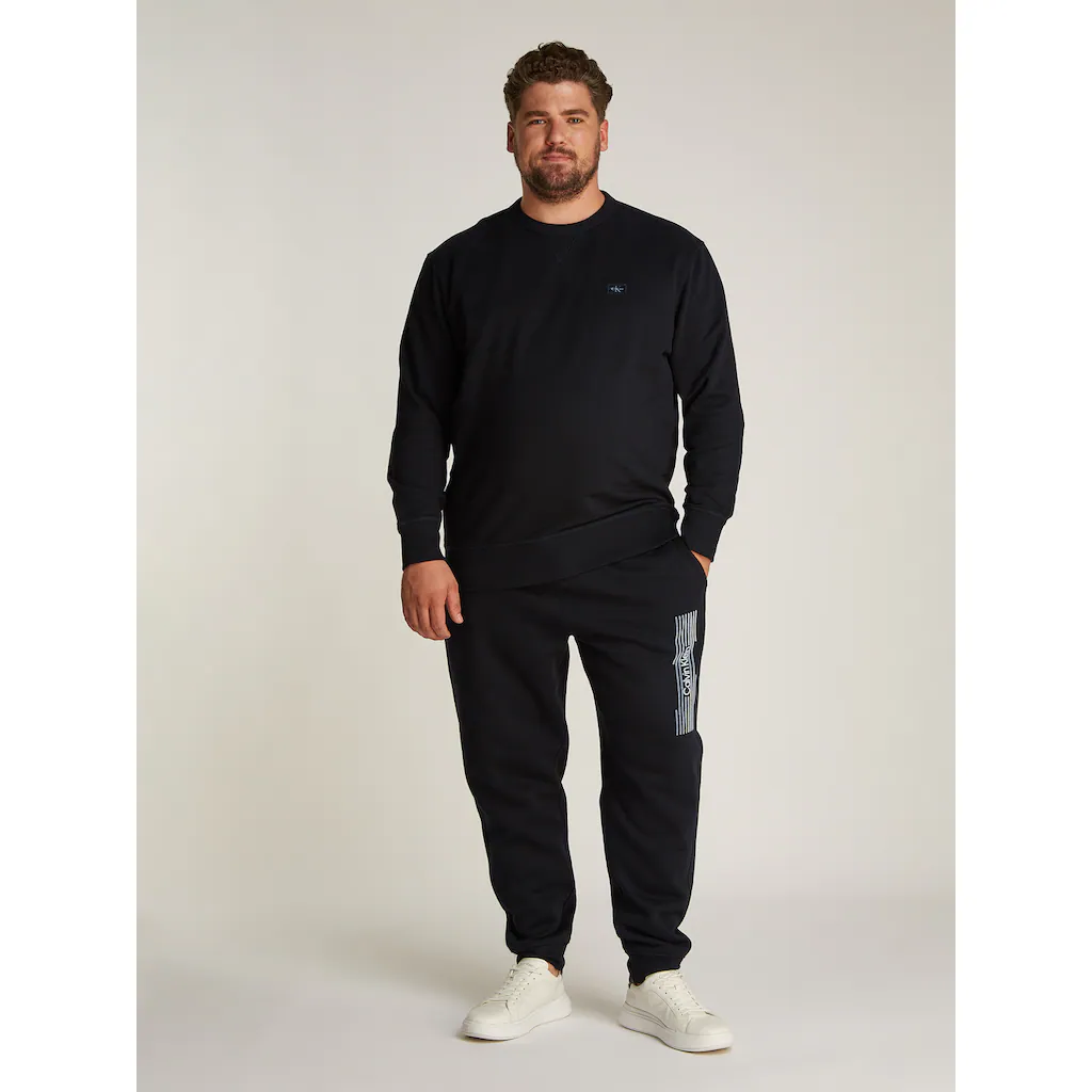 Calvin Klein Jeans Plus Sweatshirt »PLUS WOVEN LABEL CREW NECK« In Großen Größen ▷ Für