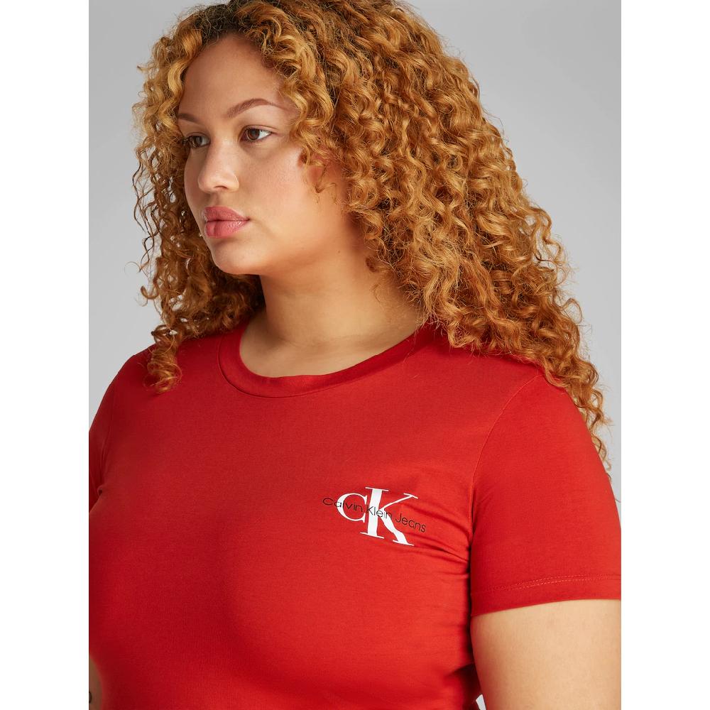 Calvin Klein Jeans Plus T-Shirt »PLUS 2-PACK MONOLOGO SLIM TEE« (Packung 2 Tlg. 2er-Pack) In Großen Größen