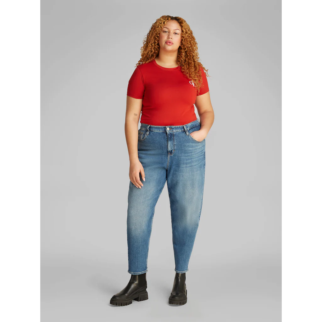 Calvin Klein Jeans Plus T-Shirt »PLUS 2-PACK MONOLOGO SLIM TEE« (Packung 2 Tlg. 2er-Pack) In Großen Größen