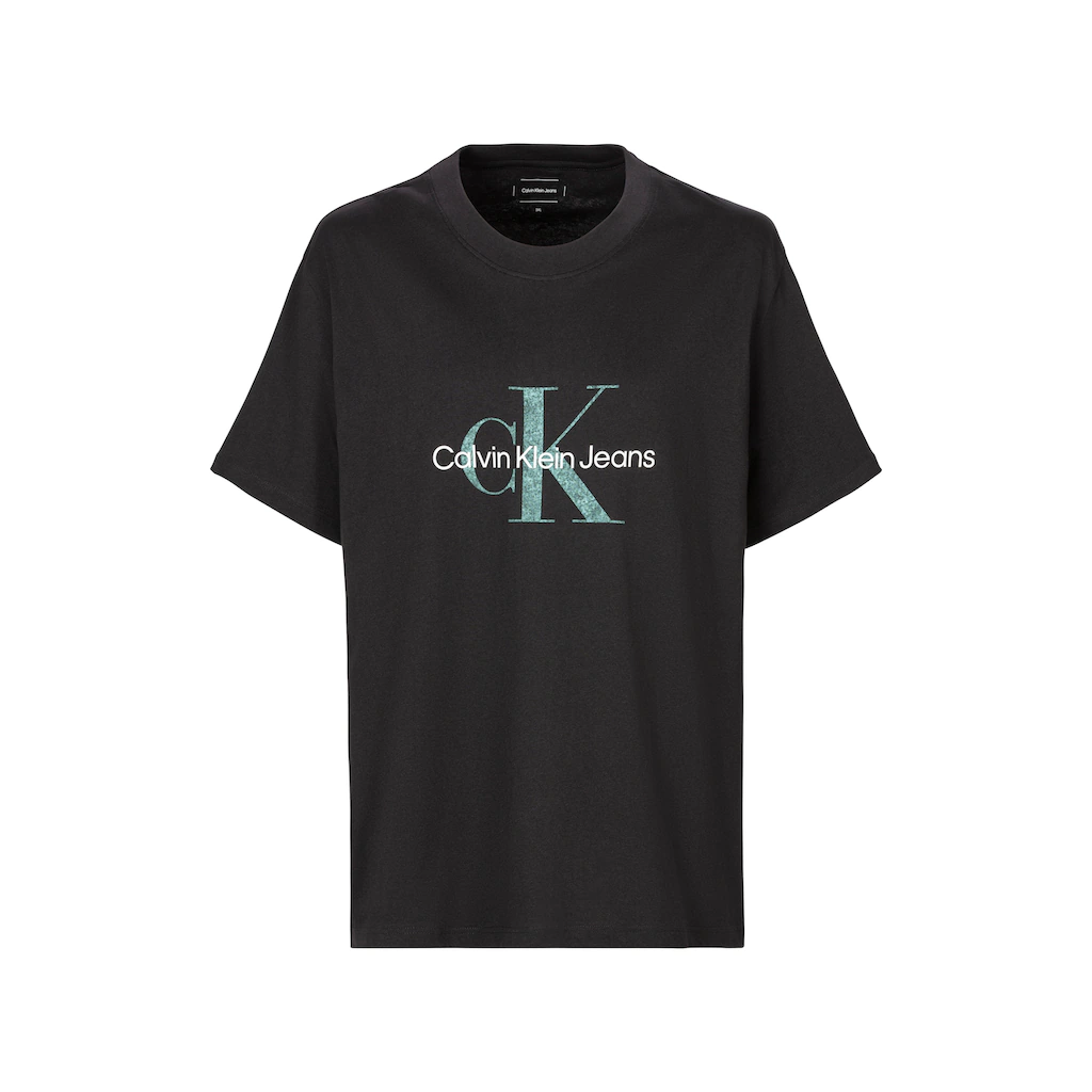 Calvin Klein Jeans Plus T-Shirt »PLUS TEXTURED MONOLOGO TEE« mit Rundhalsausschnitt ▷ kaufen