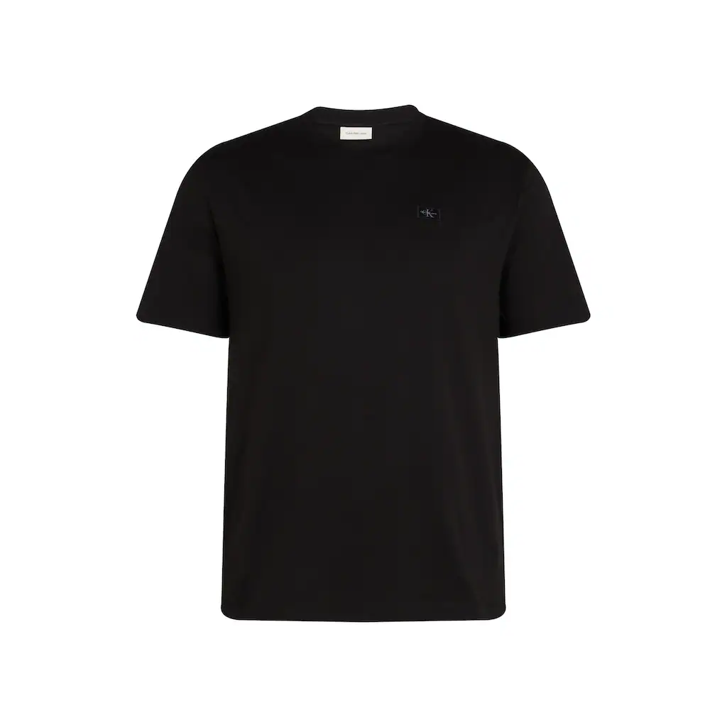 Calvin Klein Jeans Plus T-Shirt »PLUS WOVEN LABEL REGULAR TEE« In Großen Größen Mit Kleinem Logo-Patch ▷ Kaufen
