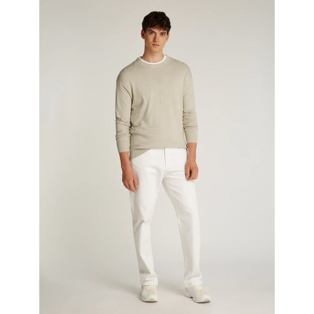 Calvin Klein Jeans Rundhalspullover »CK INTARSIA MIX STITCH SWEATER« Mit Logostickerei ▷ Kaufen