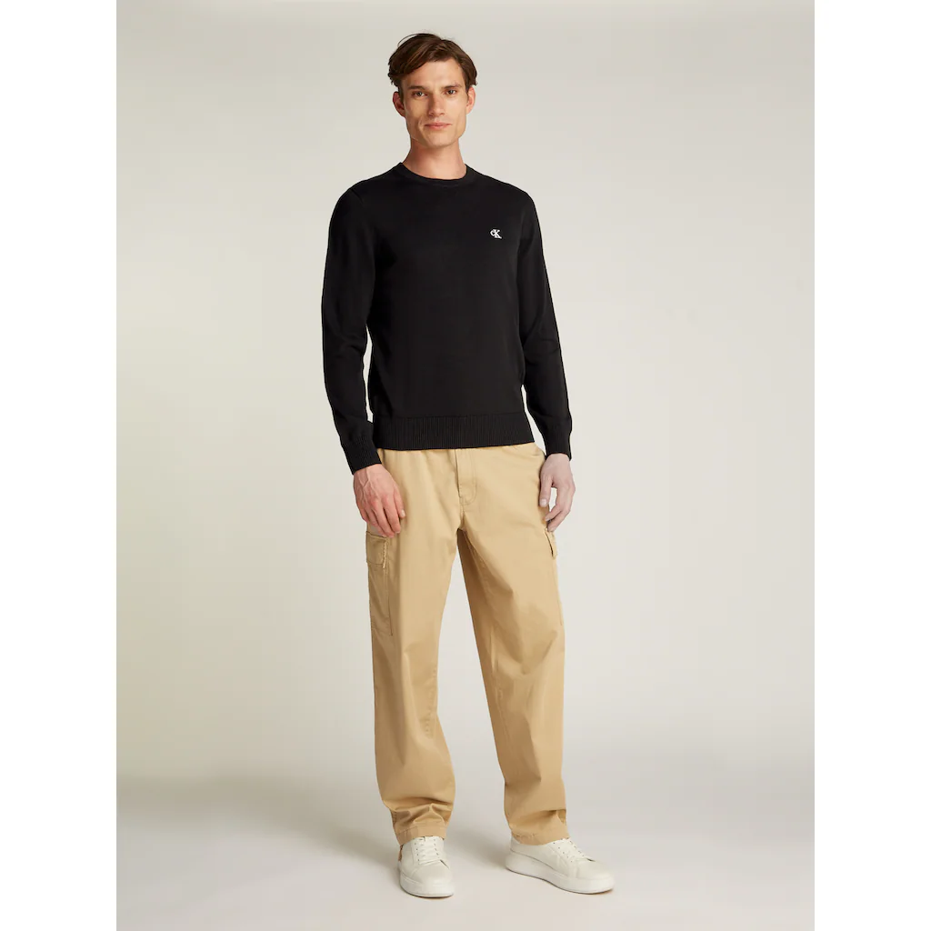 Calvin Klein Jeans Rundhalspullover »MODERN CREW NECK SWEATER« Logodruck Rundhals ▷ Für