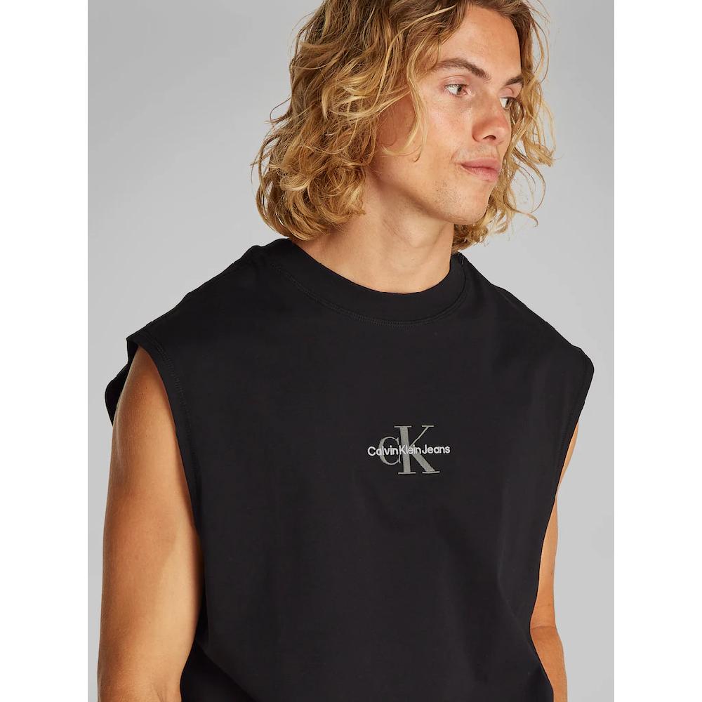 Calvin Klein Jeans Rundhalsshirt »MONOLOGO SLEEVELESS TEE« Mit Logostickerei ▷ Kaufen